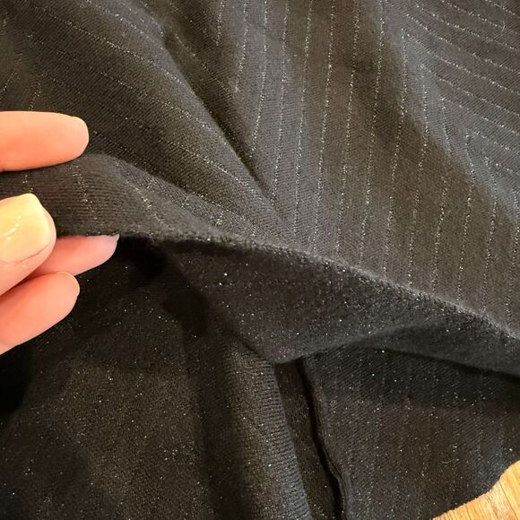 Saks Fifth Avenue Black Lurex A-Line Mini Skirt - Size XL - Picture 5 of 8